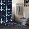 Nautical Ocean Anchor Blue Bathroom Shower Curtain