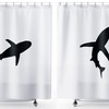 Nautical Ocean Print Shower Curtain for Bathroom Decor
