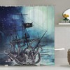 Nautical Octopus Shower Curtain: Kraken Attack Design.