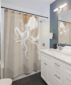 Nautical Octopus Tentacles Shower Curtain Perfect Housewarming Gift for Marine Lovers