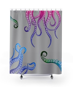 Nautical Octopus Tentacles Shower Curtain for Modern Bathroom Decor
