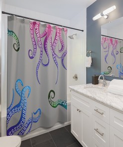 Nautical Octopus Tentacles Shower Curtain for Modern Bathroom Decor
