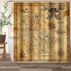 Nautical Pirate Treasure Map Shower Curtain - Pirate-Themed Bathroom Decor