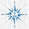 Nautical Rope Shower Curtain With Anchor Design