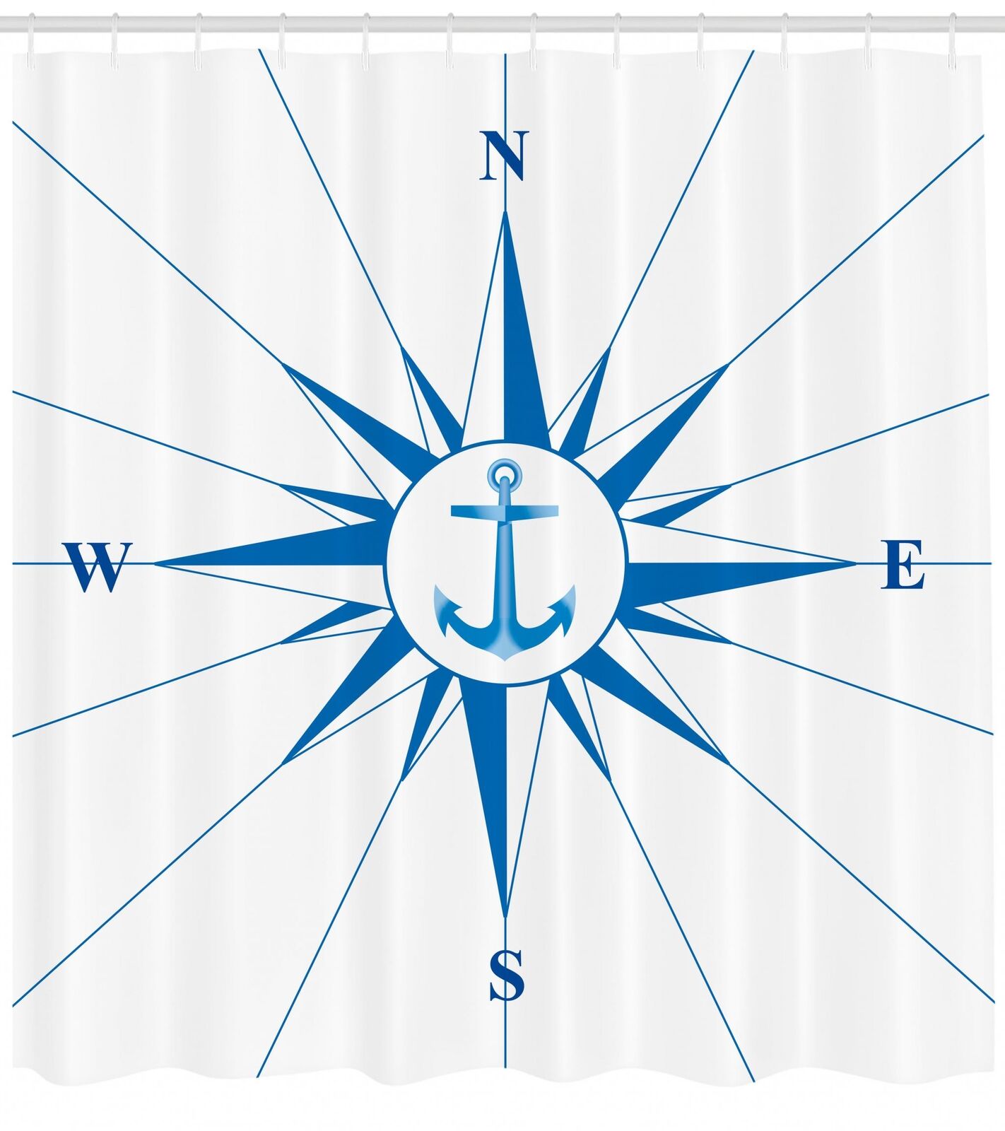 Nautical Rope Shower Curtain With Anchor Design