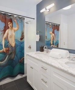 Nautical Sea Nymph Classic Premium Shower Curtain Waterproof Fabric for Elegant Bathroom Decor