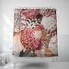 Nautical Sea Shell Photo Print Shower Curtain Waterproof Fabric for Beach House Bathroom Decor