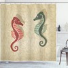 Nautical Seahorses Shower Curtain - Coastal Bathroom Decor