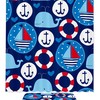 Nautical Shower Curtain featuring Sailing Ships and Whales for a Playful and Fun Bathroom