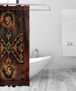 Navajo Nation Native Americans Indian Gecko Shower Curtain - Waterproof Fabric Bathroom Accessories Home Decorations 