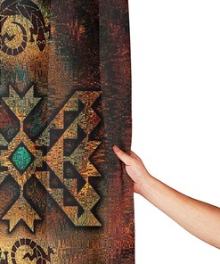 Navajo Nation Native Americans Indian Gecko Shower Curtain for Bathroom Decor - Waterproof Fabric Bath Curtain