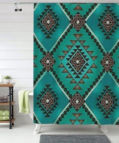 Navajo Pattern Southwest Shower Curtain for a Native American Theme