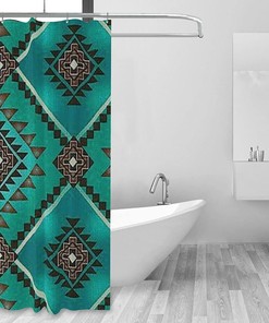 Navajo Pattern Southwest Shower Curtain for a Native American Theme