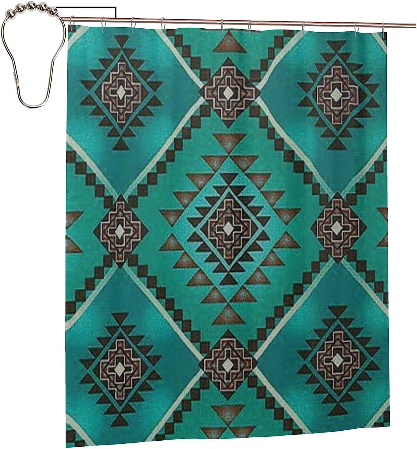 Navajo Pattern Southwest Shower Curtain for a Native American Theme