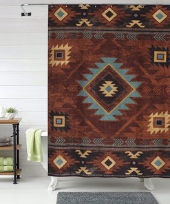 Navajo Shower Curtain for a Traditional Southwestern Look