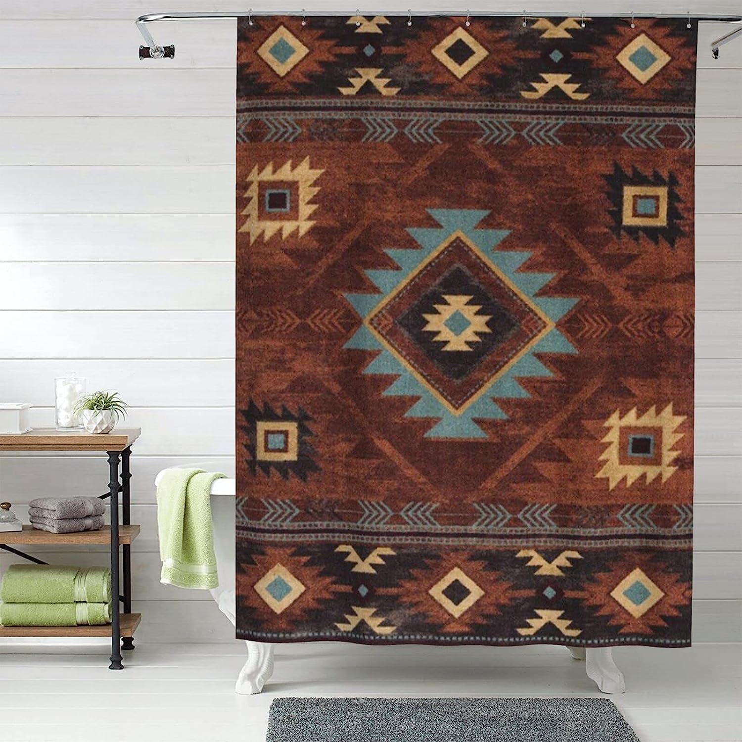 Navajo Shower Curtain for a Traditional Southwestern Look