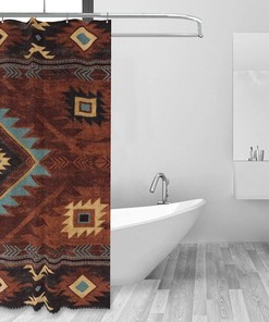 Navajo Shower Curtain for a Traditional Southwestern Look