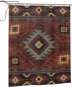 Navajo Shower Curtain for a Traditional Southwestern Look