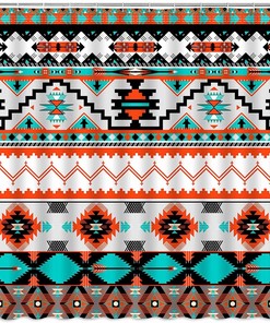 Navajo Tribal Abstract Geometric Ethnic American Aztec Shower Curtain for a Chic and Colorful Bathroom