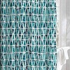 Navy Blue Camouflage Geometric Print Shower Curtain For A Modern And Masculine Look