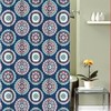 Navy Blue Gray African Elephant Silhouette Shower Curtain for Safari Animals Jungle Bath Decor