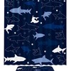 Navy Blue Sharks Waterproof Shower Curtain for Your Bathroom