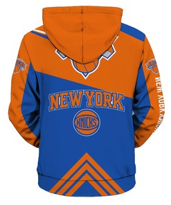 Nba Fans All Over Print 3D Zip Hoodie - New York Knicks Hoodie