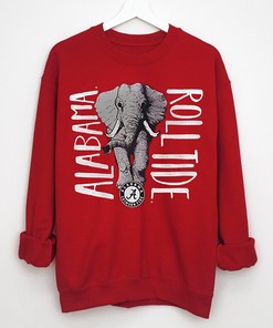 Ncaa Alabama Crimson Tide Lined Mascot T-Shirt For Fans