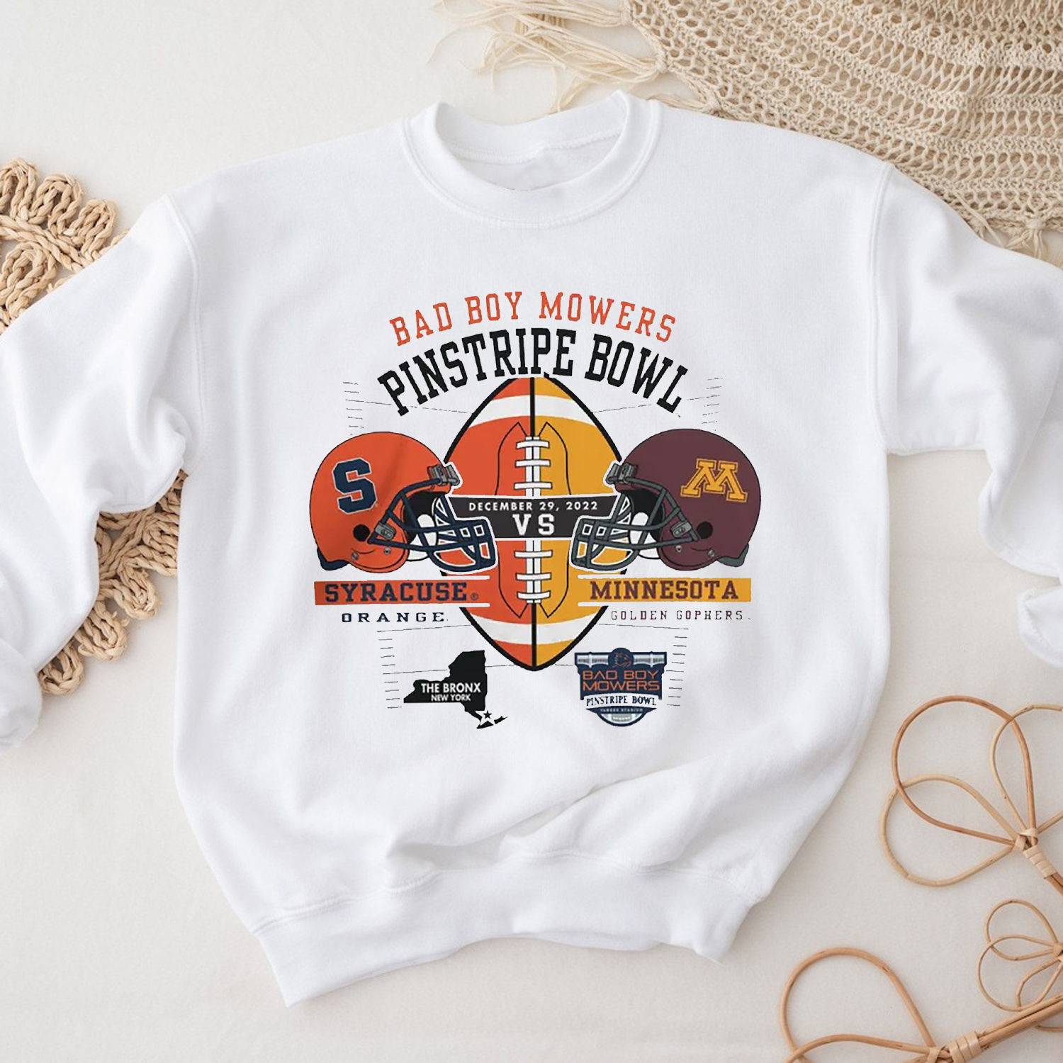 Ncaa Golden Gophers Vs Syracuse Orange Bad Boy Mowers Pinstripe Bowl 2022 T-Shirt - Hoodie Sweatshirt
