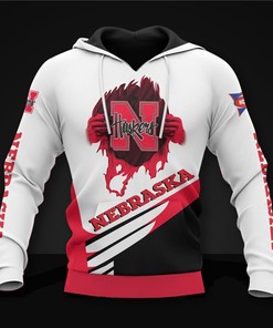 Nebraska Cornhuskers Long Sleeve 3D Zip Hoodie - Gifts For Father Day
