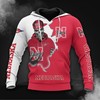 Nebraska Cornhuskers Long Sleeve Zip Hoodie - All Over Print Zip Up Hoodie Men