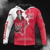 Nebraska Huskers Skull Graphic 3D Hoodie - 3D Hoodies With Zippers