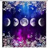 Nebula Fantasy Moon Phase Shower Curtain for Creative Celestial Bathroom Decor 