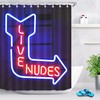 Neon Blue Funny Shower Curtain For Bathroom Decor