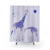Neon Giraffe Sun Purple Collection Shower Curtain for Artistic Bathroom 