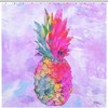 Neon Hawaiian Pineapple Tropical Bright Waterproof Shower Curtain