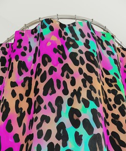Neon Pink Leopard Print Shower Curtain for Colorful Bathroom Decor