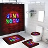 Neon Sign Design Gamepad Gamer Shower Curtain For Bathroom
