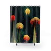 Neon Witchy Celestial Forest Mushroom Shower Curtain - For Those Enchanted by the Mystical and Celestial. 