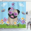 Nepalese Rainforest Shower Curtain, Forest Footpath Wildlife Spring Plant And Stones Moisture Water Print