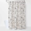 Neutral Tan Botanical Floral Shower Curtain by Threshold