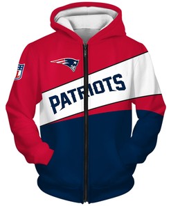 New England Patriots 3D Zip Hoodie - All Over Print Hoodies For Women