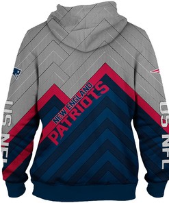 New England Patriots 3D Zip Up Hoodie Pullover, All Over Print Hoodie Printful