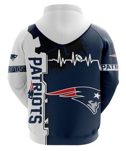 New England Patriots All Over Print Zip Hoodie - Custom 3D Hoodies