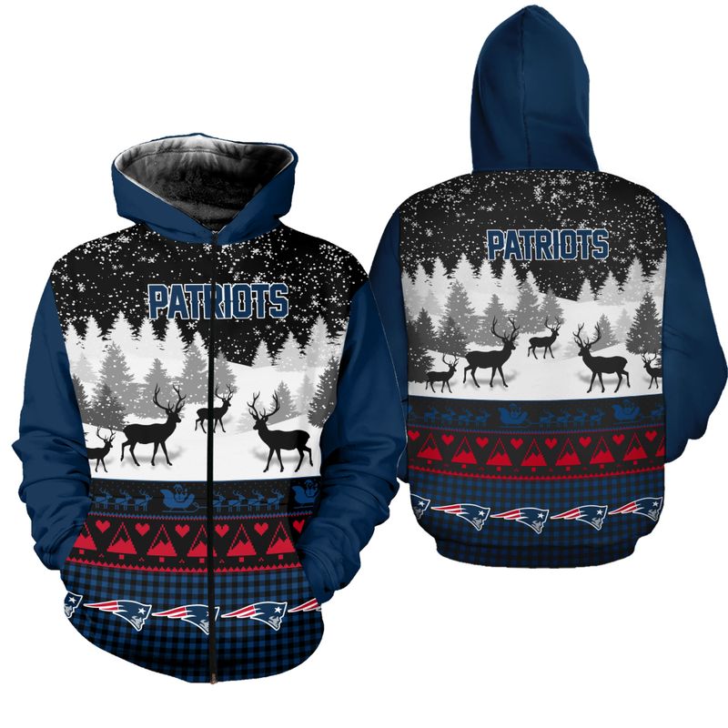 New England Patriots Custom All Over Print Hoodie Gifts For Fans