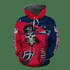 New England Patriots Cute Death 3D All Over Print Hoodie Gifts For Fans