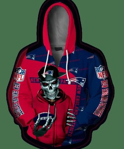New England Patriots Cute Death 3D All Over Print Hoodie Gifts For Fans