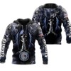 New England Patriots Death Smoke Graphic 3D Zip Hoodie - Gifts For Men