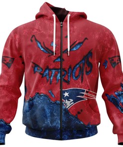 New England Patriots Devil Eyes 3D Hoodie - Custom All Over Print Hoodie