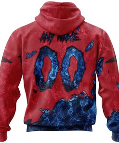 New England Patriots Devil Eyes 3D Hoodie - Custom All Over Print Hoodie